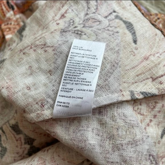 Zimmermann Botanica Chevron Paisley Print Linen Mini Dress - Picture 4 of 10